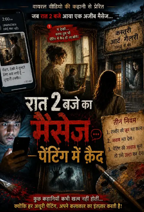 रात 2 बजे का मैसेज — पेंटिंग में क़ैद